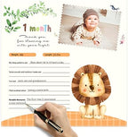 Baby's First Year Calendar with Stickers - 1st Year Tracker and Memory Book for Girls and Boys - Document and Cherish Milestones with Pocket and Drill Free Adhesive Hook - Image 5