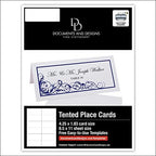 Scribble Vintage Swirl Printable Place Cards, Navy, Set of 150 (25 Sheets) - Image 6