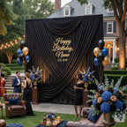 20ftx15ft Black Backdrop Curtains for Wedding Party 4 Panels 5×15FT Tall - Image 3