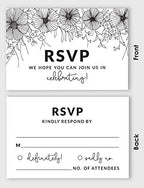 50 Blank RSVP Cards,RSVP Postcards No Envelopes Needed,Floral Print Response Card,RSVP For Wedding,Baby Shower,Bridal Shower - Image 4