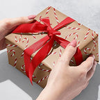 Jillson Roberts Gift Wrap, Candy Cane Glitter (6 Jumbo Rolls 10ft x 30in) - Image 2