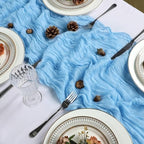 12 Pack 23 x 120 Inch Baby Blue Table Runner 10Ft Cheesecloth - Image 4