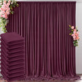 50 ft x 10 ft Wrinkle Free Maroon Backdrop Curtain for Parties, Polyester Burgundy Photo Backdrop Drapes 10 Panels 5x10ft for Baby Shower Wedding Birthday Photography Curtain Engagement Ceremony by Outpain