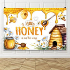 Leowefowa Bee Baby Backdrops for Photography 9x6ft A Little Honey is on The Way Baby Shower Party Decorations Banner for Kids Honeycomb Bumble Bee Baby Shower Photography Background Vinyl by Leowefowa