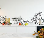 Brown Floral Décor Swirl Wall Decal Designs. Edge to Edge Wall Decal. 100in x 29in. Easy to Apply & Removable. - Image 6