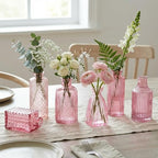 15 Pcs Pink Bud Vases Set, Baby Shower Decorations, Wedding Table Decor - Image 5