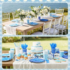 Zhehao 350 Pcs Blue Paper Plates and Napkins Party Supplies - Image 6