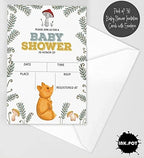 Pack of 30, Boy/Girl Baby Shower Party Collection, Baby Shower Invitation Cards, Fill in the Blank Invites WIth Envelopes, Fox Theme Party Supplies - Image 2