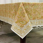 Ridhi Block Print Romantic Reverie Rectangle Cotton Tablecloth 120" x 60" Reusable Table Cover Decorative Everyday Use for Dining, Farmhouse, Home Gift for Spring, Easter, Valentine - Image 6