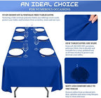 Showgeous 60x126 Inch Royal Blue Rectangle Tablecloth 6 Pack Fit 7FT Table - Image 5