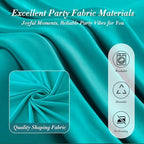10 ft x 20 ft Wrinkle Free Turquoise Backdrop Curtain for Parties, Thick Polyester Teal Photo Backdrop Drapes,4 Panels 5ft x 10ft for Baby Shower Wedding Engagement Birthday Mermaid Party - Image 6