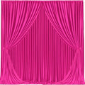 20x10ft Hot Pink Backdrop Curtain for Wedding Parties Wrinkle Free Fabric Fuchsia Drapes Backdrop Decoration for Baby Shower Birthday Photography Decoration 4 Panels, 5ft x 10ft by Gogoparti