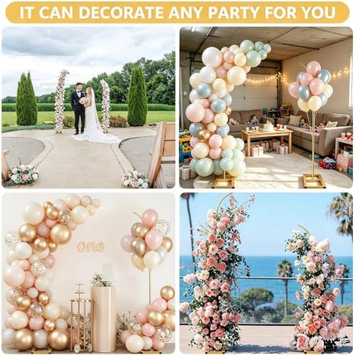 Metal Balloon Arch Stand Set of 2, 7.9FT&6.7FT Half Arch Balloon Stand - Image 6