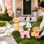 5 Pcs Cute Puppy Dog Corrugated Plastic Standee Photo Prop - Image 4