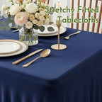 4Pack Spandex Tablecloth for 6FT Rectangle Table,Table Skirt - Image 5