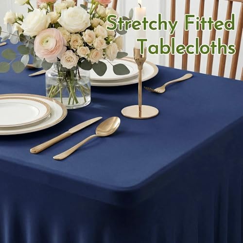 4Pack Spandex Tablecloth for 6FT Rectangle Table,Table Skirt - Image 5