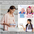 Gray Monthly Milestone Blocks with Bag. Baby Age Blocks for Girl or Boy Baby Photo Props. Month Baby Milestone Blocks with Grammatically Correct Month and Year - Image 2