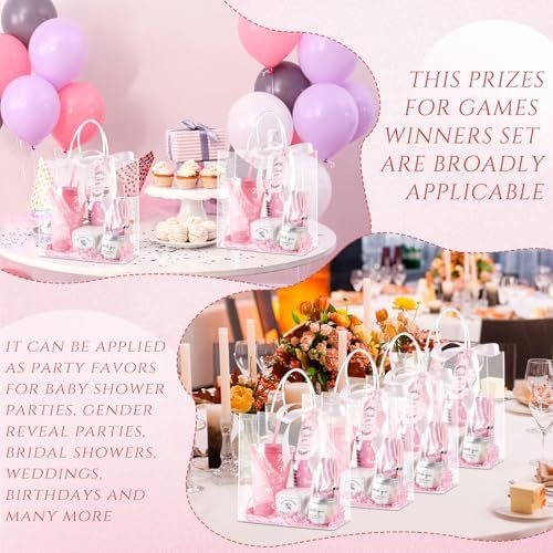 Nuogo 12 Sets New Parent Shower Prizes, Pink Color, Bow Style - Image 6