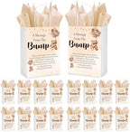 Resurhang 50 Sets Gift Bag for Baby Shower Bear Balloon Goodie Bags with Handles and Tissue Paper Baby Shower Party Favor Handbag for Guests Gender Reveal Return Gift(Brown) by Resurhang