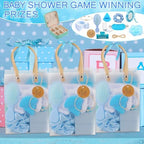 6 Sets Blue Baby Shower Prizes for Game Winners Baby Shower Favors Gifts Headband Hair Brush Jewelry Box Compact Mirror Powder Puff Hair Tie Hair Claw Gift Bag Baby Shower Bridal Shower - Image 5