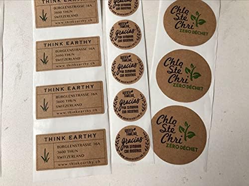 500PCS Custom Text Business Roll Sticker Personalized Design Water Bottle Label Gift Box Birthday Wedding Party First Holy Communion Baptism Stickers (Transparent PVC, 2 inch Square) - Image 6