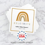 Personalized Modern Rainbow Beverage Napkins / 100 Custom Colorful Birthday Cocktail Napkins/Adorable Gender Neutral Baby Shower Design/Party Supplies/Made In The USA - Image 6