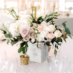 Suzile 12 Set Wooden Box Centerpiece, 4 Inch Square Planter Vase - Image 5