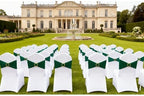 Hunter Green Chair Sashes 50 Pack, Dark Green Spandex Chair Bands with Gold Buckle Slider for Wedding Christmas Party Folding Chairs Birthday Décor, Green Chairs Bows Ties - Image 3