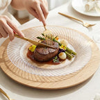 IOOOOO 100 Pcs 10" Clear Plastic Plates, Fancy Disposable Dinner Plates - Image 3