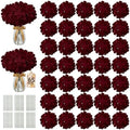 65PCS Hydrangea Artificial Flowers with Stronger Bendable Stems, Premium Silk Faux Hydrangea Flowers Bulk for DIY Wedding, Arches, Baby Showers & Large Event Decor(Burgundy) by ECCELSO