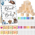 Tatuo 75 Pcs Baby Shower Party Block Games Sign to Decorate,Cowboy by Tatuo