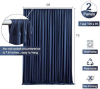 10ft x 7ft Navy Blue Backdrop Curtain for Parties Wedding Wrinkle Free Backdrop Drapes Panels for Baby Shower Gender Reveal Birthday Photo Photography Polyester Fabric Background Decoration - Image 5