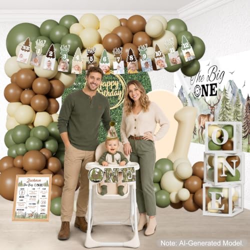 The Big One Party Decorations Hunting, All-in-One Set for 25 Guests - Image 4