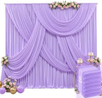 30ft x 15ft Lavender Wrinkle Free Backdrop Curtains for Wedding Party Backdrops Curtain Drapes Fabric Decorations Photo Back Drop Cloth for Baby Shower Photography Stage Reception by Tao-GePartyDecorations