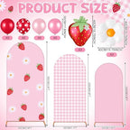 Foilswirl 34 Pcs Strawberry Arch Backdrop Covers Party Decor Set - Image 3