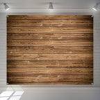 Wood Backdrop 10x8ft Brown Wooden Rustic Background Fabric Polyester Floor Panel Board Banner Baby Shower Birthday Wedding Decorations Western Barn Party Wall Decor Photography Supplies - Image 3