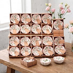SiliFine 24 Pcs Rose Party Favors for Guests Small Ceramic Bowl Bulk by SiliFine