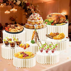 10 Pcs Buffet Risers, Table Food Risers Foldable Cake Display Stands - Image 3
