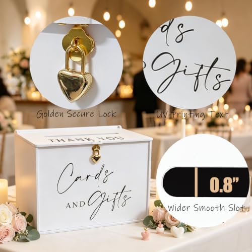 Card Box for Party, Elegant Matte White, Party Table Decor - Image 5