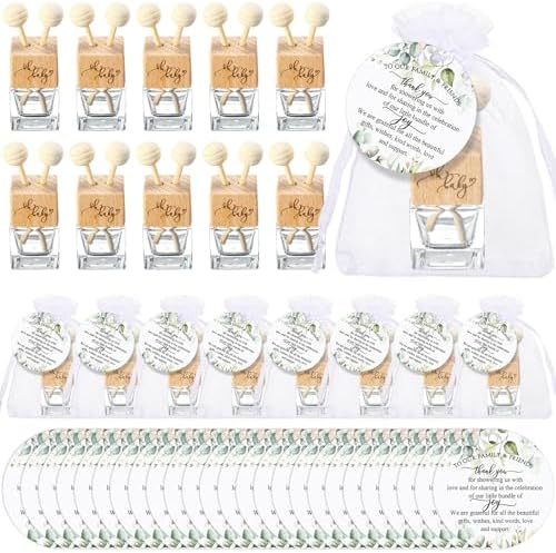 Hoolerry 30 Sets Baby Shower Gifts for Guest Car Air Freshener, Eucalyptus by Hoolerry