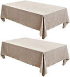 Fitable 2 Pack Nature Faux Linen Tablecloths Rectangle 54x120 Inch by Fitable