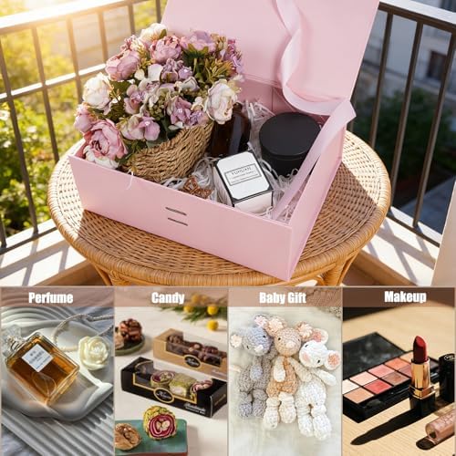 Aimyoo 5 Pack Large Pink Gift Box with Ribbon, 11.5x8.6x4.1 inch Groomsman Proposal Box for Presents with Magnetic Closure Lids, Rectangle Collapsible Luxury Box for Wedding, Christmas, Birthday - Image 5