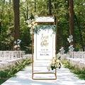 Ringmaster Wedding Sign Stand Holder 4.9FT Tall Welcome Sign Frame,Gold Easel Stand for Wedding Sign Poster,Metal Frame Display Stand Geometric Backdrop Rack for Birthday Party,Engagement,Reception by Unknown