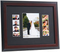 Creative Picture Frames 57-11X14Mh-B Mahogany Event Photo Booth Frame Holds 1-5 By 7-Inch And 2-2 By 6-Inch Photographs With Black Collage Mat with Stand by CreativePictureFrames