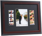 Creative Picture Frames 57-11X14Mh-B Mahogany Event Photo Booth Frame Holds 1-5 By 7-Inch And 2-2 By 6-Inch Photographs With Black Collage Mat with Stand by CreativePictureFrames