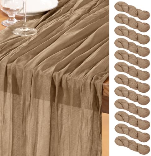 DeZerlor Nude Cheesecloth Table Runners 12 Pack Fall Runners by DeZerlor
