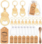 50Pcs Popping Bottle Openers Baby Shower Party Favors for Guests, Bottle Opener Return Gift and Souvenirs with Organza Bags Thank You Cards for Theme Decoration Supplies (Gold by KBDHYY
