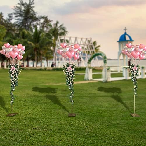 10x20ft Backdrop Stand Pipe Kit, Heavy Duty Adjustable Curtain Frame Professional Background Support Telescopic Wall Shelf Photo Stand Kits for Wedding Party Celebration Photography,Gold - Image 3