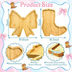 Boots or Bows Gender Reveal Decorations Wooden Boot Bow Charcuterie Boards - Image 4
