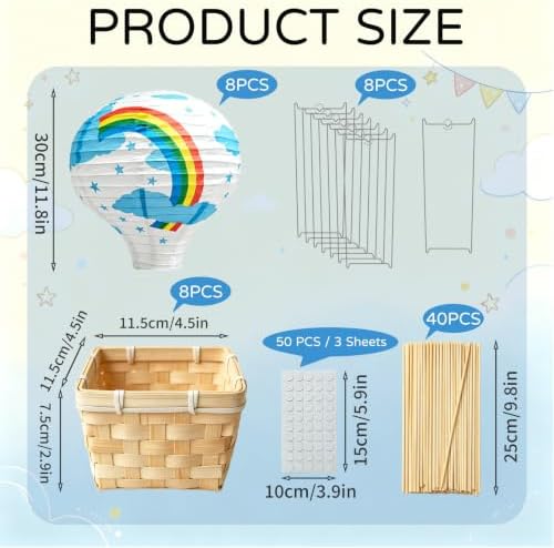 8 Sets Hot Air Balloon Decorations Table Centerpieces - Image 2